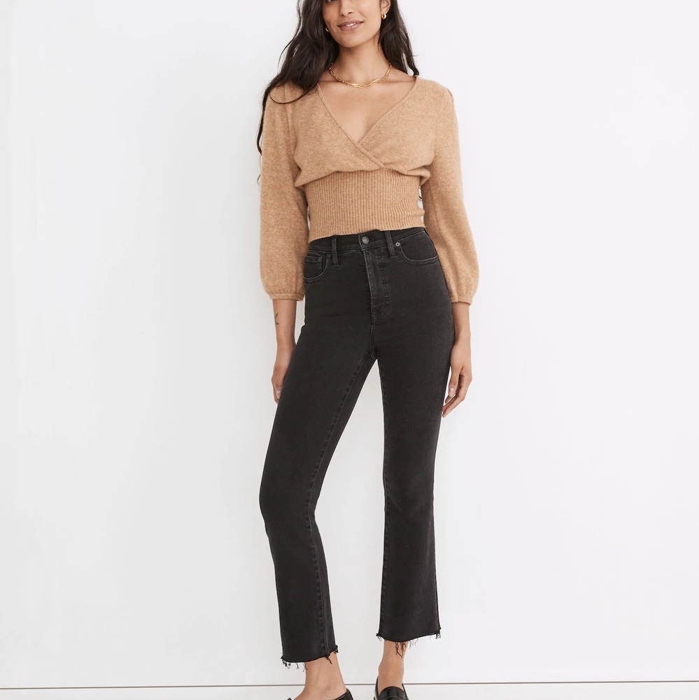 Madewell Black Flare Wide Leg Jeans